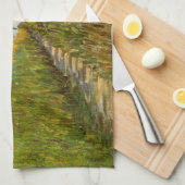 セーヌ川岸、クリシー橋 by ヴィンセント・ヴァン・ゴッホ キッチンタオル (四つ折り)
