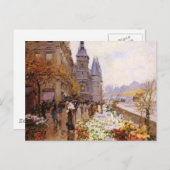 セーヌ川沿いの花屋 ポストカード (正面/裏面)