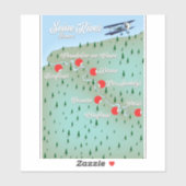 セーヌ川 フランス 古地図 シール (シート)