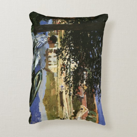 セーヌ河のほとりのベンネクール(クロード・モネ) アクセントクッション (裏面(縦))