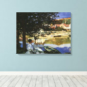 セーヌ河のほとりのベンネクール（クロード・モネ） キャンバスプリント (インサイチュ (ウッドフロア))