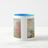 セーヌ河のクロード・モネ|のボートのスタジオ マグカップ (中央)