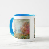 セーヌ河のクロード・モネ|のボートのスタジオ マグカップ (正面左)