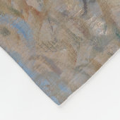 セーヌ河クロード・モネ著春 フリースブランケット (角)