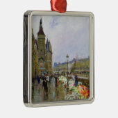 セーヌ河著花の販売人 メタルオーナメント (右)