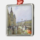 セーヌ河著花の販売人 メタルオーナメント (左)