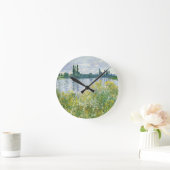 セーヌ河、Vetheuil 1880年のクロード・モネ|銀行 ラウンド壁時計 (ホーム)