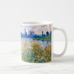セーヌ河Monetのファインアートの銀行の花 コーヒーマグカップ