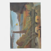 セーヌ&エッフェルタワーアットサンセットバイアンリ・ルソー キッチンタオル (縦)