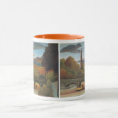 セーヌ&エッフェルタワーアットサンセットバイアンリ・ルソー マグカップ (中央)