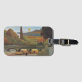 セーヌ&エッフェルタワーアットサンセットバイアンリ・ルソー ラゲッジタグ (正面横)