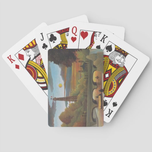 セーヌ&エッフェルタワーin the Sunset (パリ、フランス) トランプ (裏面)