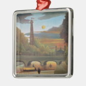 セーヌ&エッフェルタワーin the Sunset （パリ、フランス） メタルオーナメント (左)