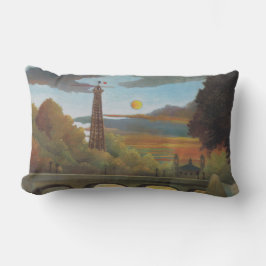 セーヌ&エッフェルタワーin the Sunset （パリ、フランス） ランバークッション