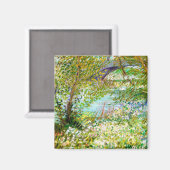 セーヌ・ポン・クリシー・ヴァン・ゴッホ絵画のバンク マグネット (正面/裏面)