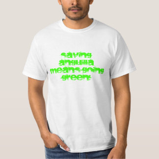 セービングのアングィラの平均の行く緑! Tシャツ