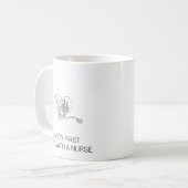 セーフティファースト ナースと飲もう 面白い コーヒーマグ コーヒーマグカップ (正面左)