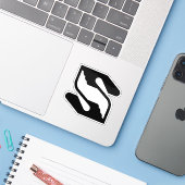 セーフティーとサポートの手 Sモノグラム シール (ノートパソコンとiPhone)