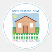 セーフハウス非武装地帯の子ども平和DMZ ラウンドシール (正面)