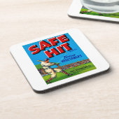 セーフヒットヴィンテージラベルアート コースター (左側)