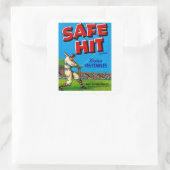 セーフヒットヴィンテージラベルアート スクエアシール (バッグ)