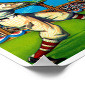 セーフヒットヴィンテージラベルアート ポスター (角)