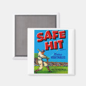 セーフヒットヴィンテージラベルアート マグネット (正面/裏面)