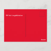 セーブザデートファミリークリスマスディナー招待状金ゴールド ポストカード (裏面)