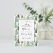 セーブザデートホリデイパーティグリーンパインズポストカード ポストカード (スタンド正面)