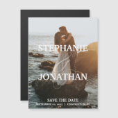 セーブザデートマグネットと名前の取り上げ マグネット招待状 (正面/裏面)