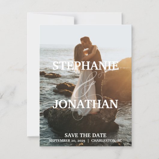 セーブザデートマグネットと名前の取り上げ マグネット招待状 (正面)