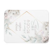 セーブザデート |アラバスターホワイトウォーター色牡丹 マグネット (横)