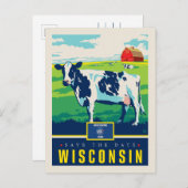 セーブザデート | ウィスコンシン インビテーションポストカード (正面/裏面)