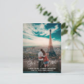 セーブザデート |エレガントタイポグラフィ ポストカード (スタンド正面)