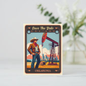 セーブザデート |オクラホマ招待状はがき ポストカード (スタンド正面)