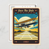 セーブザデート |オハイオ招待状はがき ポストカード (正面/裏面)