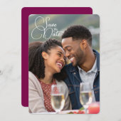セーブザデート | カップルエレガント写真 (正面/裏面)