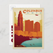 セーブザデート | コロンブスOH 案内ポストカード (正面/裏面)
