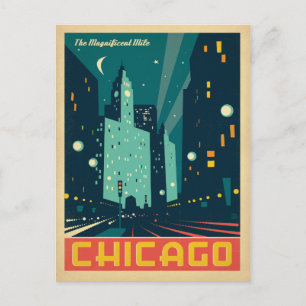 セーブザデート シカゴ、IL The Magnificent Mile 案内ポストカード