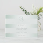 セーブザデート |シマリーグリーンストライプズMonogram (スタンド正面)