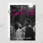 セーブザデート | シンプルミニマリスト白黒 (正面/裏面)