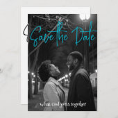 セーブザデート | シンプルミニマリスト白黒 (正面/裏面)