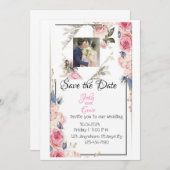 セーブザデート!ジョンとエミーが招待状 招待状 (正面/裏面)