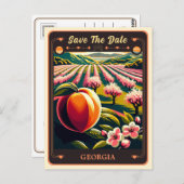 セーブザデート |ジョージア招待状はがき ポストカード (正面/裏面)