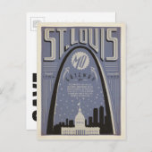 セーブザデート | セントルイスMO – ゲートウェイシティ 案内ポストカード (正面/裏面)