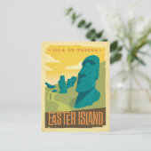 セーブザデート | チリ,イースター島 案内ポストカード (スタンド正面)