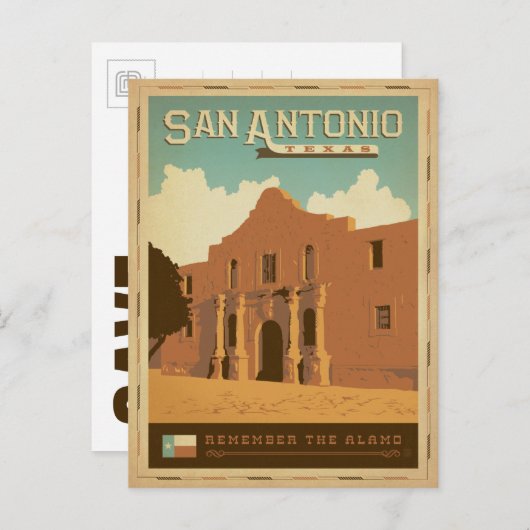 セーブザデート | テキサス州サンアントニオ 案内ポストカード (正面/裏面)