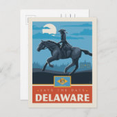 セーブザデート | デラウェア州 インビテーションポストカード (正面/裏面)