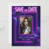 セーブザデート |トロピカルネオンの写真 招待状 (正面)