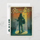 セーブザデート | ナッシュビル， TN – 女の子 案内ポストカード (正面/裏面)